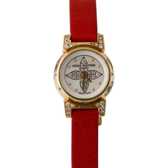 Louis Vuitton Red Tambour Bijou Watch - Picture 1 of 4